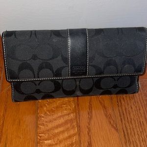 Black Coach wallet & Check book slip